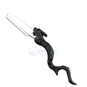 Maquinilla de afeitar profesional de acero inoxidable, instrumento de belleza, maquinilla de afeitar clásica para hombres, salón de aseo y suministro al por mayor - Product Image 4