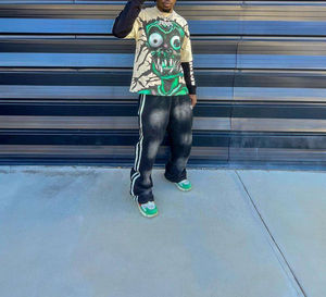 เสื้อยืดคอกลมสำหรับผู้ชายทรงพอดีตัว, เสื้อยืดลำลองพิมพ์ลาย100% ผ้าฝ้ายกันขน200ก. - Product Image 4