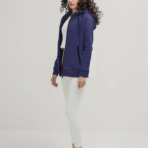 Sudaderas con Capucha de Algodón/Fibra de Bambú para Mujer, Estilo Urbano Otoño/Invierno, Cuello con Capucha, Impresión de Insignias Personalizadas en la Parte Delantera, OEM - Product Image 3