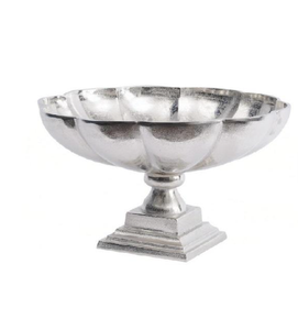 Nuevo cuenco redondo de Pedestal en relieve para fiestas, Material metálico, estilo moderno, cuenco para servir, exterior pulido brillante de alta calidad - Product Image 5