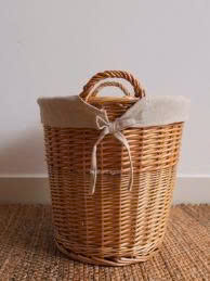 Meilleure vente panier de rangement en rotin de bambou avec doublure design VA001 - Product Image 3