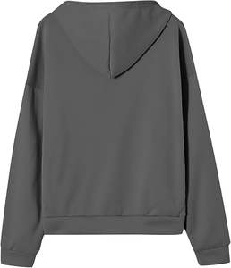 OEM personalizado mujeres cremallera sudaderas con capucha al por mayor de algodón de lana con estilo Slim Fit ropa deportiva Streetwear marca privada de moda 2026 - Product Image 4