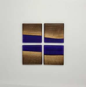 Sous-verres contemporains multicolores en résine époxy pour les détaillants fabriqués en Inde - Product Image 1