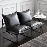 Chaise de salle à manger sans accoudoirs en cuir véritable avec design capitonné pour la maison, le bureau, le salon, le bar à domicile, la cave à vin, l'entrepôt
