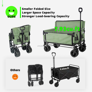 Portable pliant pique-nique Camping Wagon chariot Camping en plein air chariot de plage pliable chariot plage Wagon chariot à main avec roues - Product Image 3