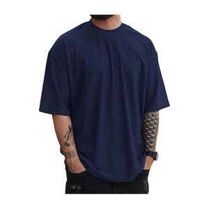 เสื้อยืดโอเวอร์ไซส์ทรงบ็อกซี่ผ้าคอตตอน 100% หนานุ่มรุ่นใหม่ล่าสุดสำหรับผู้ชายไซส์พลัส - Product Image 6