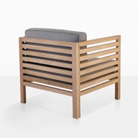 Destarata canapé en bois de teck naturel chaise minimaliste extérieur meubles de jardin siège en tissu mousse pour hôtel appartement salon