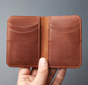 Porte-cartes en cuir véritable personnalisé léger de haute qualité pour hommes porte-cartes poche portefeuille mini Smart Slim poche à monnaie en cuir - Product Image 1