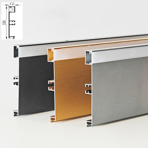 Battiscopa impermeabile in lega di alluminio con luce a LED che emette una linea di battiscopa da <span class=keywords><strong>cucina</strong></span> nera con striscia luminosa - Product Image 2