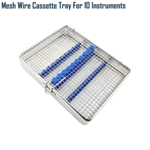 Caja de Almacenamiento de Instrumentos Dentales de Acero Inoxidable de Alta Calidad, con Malla de Microalambre, para Esterilización Manual, 10 Piezas, para Hospital - Product Image 5
