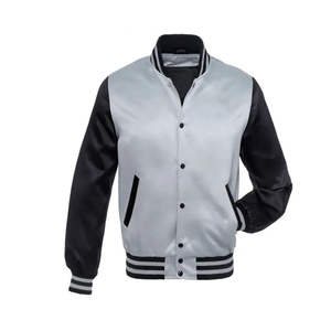 Veste en satin de qualité supérieure, vente chaude, veste en satin de soie, logo personnalisé, veste en satin pour homme - Product Image 3