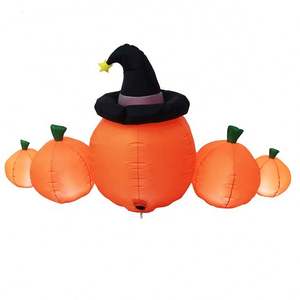 Longues décorations de citrouilles gonflables d'Halloween pour les décorations de vacances intérieures extérieures - Product Image 3