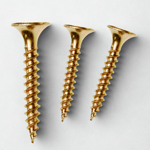 Vis en acier C1022 DIN 18182, zinguée jaune, filetage fin, tête trompette, vis pour cloisons sèches, clous pour cloisons sèches, pour plaques de plâtre, panneaux de bois - Product Image 1