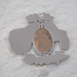 Men's Iced Out Pendant, VVS Moissanite Pendant, Custom Hip Hop <b>Charm</b>, White Gold Pendant , Gift for him, passes tester - Product Image 2