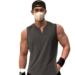 เสื้อกล้ามสำหรับผู้ชาย,เสื้อกล้ามเล่นยิมผ้าเรียบระบายอากาศได้ดี - Product Image 6