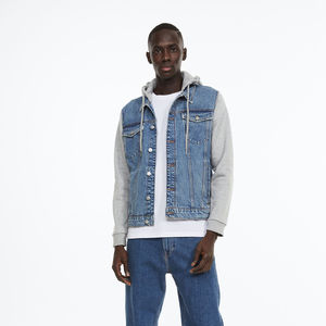 Vestes pour hommes Veste en jean design pour hommes Vêtements d'extérieur élégants Streetwear Élégance avec manches longues Coupe décontractée en denim de coton - Product Image 4