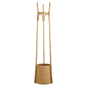 Perchero de ratán de madera maciza Natural, muebles para el hogar de alta calidad, estantes de tela nórdicos independientes - Product Image 2