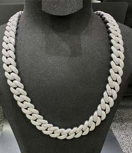 VVS Moissanite 925 Sterling Silver 22MM 22-Inch Necklace <b>Pearl</b> <b>Jewelry</b> - Product Image 1