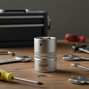 Hazet 1/2'' 6-Point Square <b>Socket</b> with Traction Profile and Knurling - Product Image 3