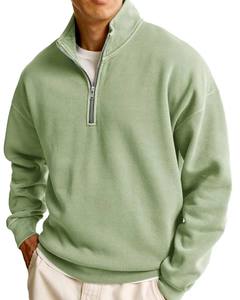 Sudadera de Forro Polar de Alta Calidad para Hombre, con Media Cremallera, Manga Larga, Estampado Digital, Estilo Casual Urbano, para Impresión de Logotipo Personalizado - Product Image 2