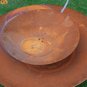 Fuente de Agua Redonda de Acero Corten Rojo Oxidado, Resistente a la Intemperie, Decoración de Jardín para Interiores y Exteriores - Product Image 6