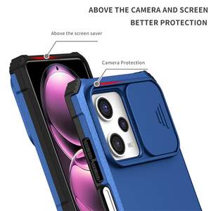 Étui pour <span class=keywords><strong>Xiaomi</strong></span> Redmi Note 12 12S 11, protection de l'appareil photo coulissante, étui de téléphone pour Redmi Note 12 Pro + Plus, coque arrière avec béquille - Product Image 3