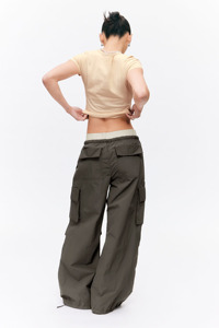 Pantalons cargo baggy tendance, streetwear, multi-poches, coupe droite, pantalon en nylon, prix de gros, pantalon cargo décontracté pour homme - Product Image 3