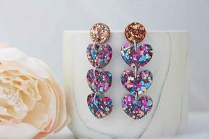 Pendientes de Resina Bordados a Mano, Joyería de Moda de Acero Inoxidable para Mujeres y Niñas, Estilo Clásico para Bodas, Alta Calidad - Product Image 2