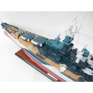 ARTISANAT EN BOIS USS NORTHH CAROLIINA MODÈLE DE NAVIRE-MODÈLE DE NAVIRE D'AFFICHAGE POUR DÉCOR NAUTIQUE-MODÈLE DE BATEAU EN BOIS AVEC SUPPORT DE PRÉSENTATION - Product Image 3