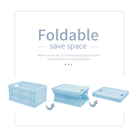 Conteneur de rangement empilable de grande taille pour la maison, OEM ODM, boîte de rangement pliable durable, caisse pliable en plastique