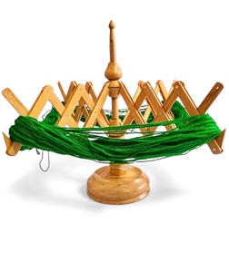 ชุดเครื่องมือม้วนไหมพรมไม้ทำมือแบบเรียบง่าย พร้อมที่ม้วนไหมพรมและที่เก็บไหมพรมสำหรับอุปกรณ์เย็บผ้า - Product Image 3