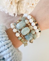 Bracelet en pierre de cristal, grosse pierre de Quartz naturel, Bracelets simples