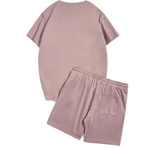 Ensemble streetwear d'été pour hommes, t-shirt et short personnalisés avec logo imprimé, grande taille, vêtements de plage, ensemble deux pièces - Product Image 3