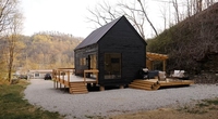 Maisonnette et cabane en bois de style scandinave moderne, inspirées des fermes, pour application en villa
