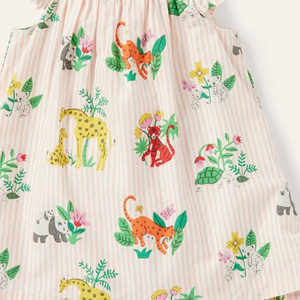 ชุดเดรสผ้าลินินเนื้อนุ่มทำด้วยมือสำหรับเด็กผู้หญิงสไตล์ลำลองสำหรับวันเกิดครั้งแรกของเด็กวัยหัดเดินผลิตในเวียดนาม - Product Image 4