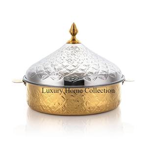 Poli miroir de la plus haute qualité fait à la main chauffe-plats ruffoni plat couleur argent martelé conception poignée vaisselle de table - Product Image 2