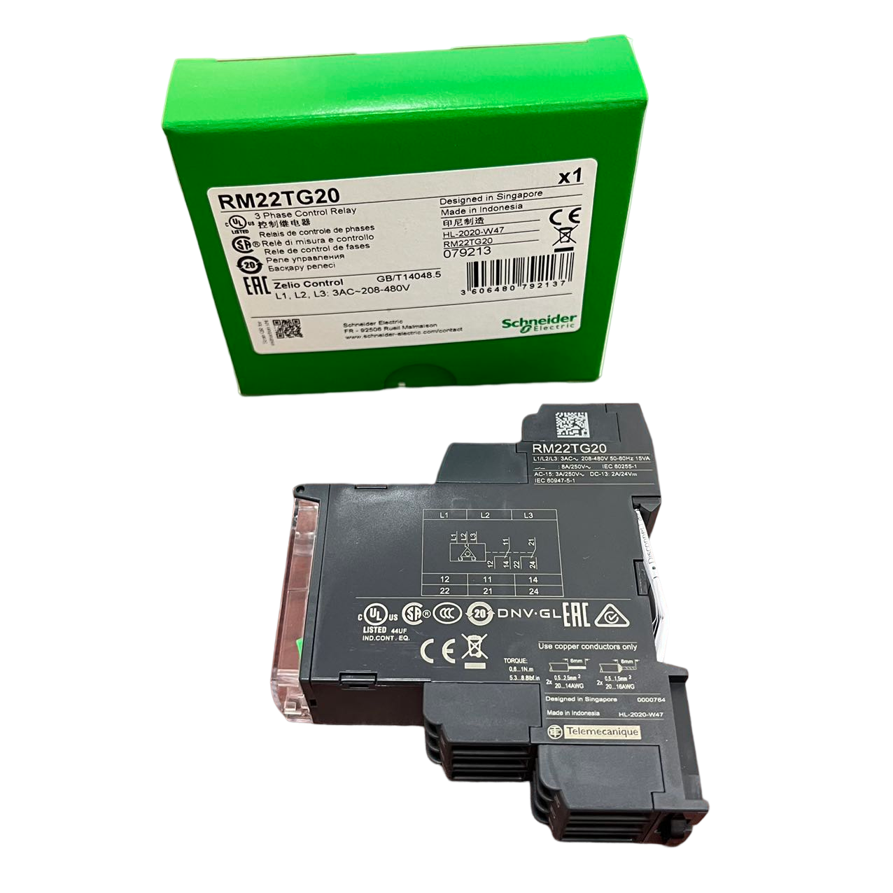 Schneider RM22TG20 - Reliable 3 Phase Supply Control Relay