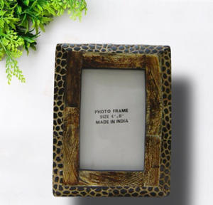 Cadre Photo en bois en laiton de résine d'incrustation d'os de corne de qualité d'exportation classique pour la décoration intérieure et le salon article cadeau de qualité - Product Image 1