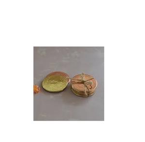 Sous-verre métallique en laiton, ensemble en aluminium, sous-verre métallique pour taille personnalisée, prix bon marché avec utilisation à la main - Product Image 2