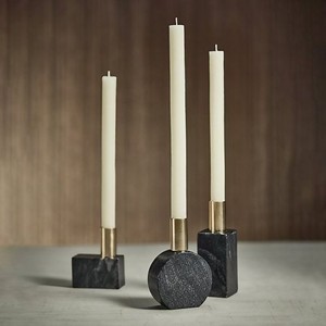 White <b>Marble</b> & Brass <b>Candle</b> <b>Holder</b> Christmas Home Decor Eco-friendly Handmade Luxury Table Accent for Living Room - Product Image 5