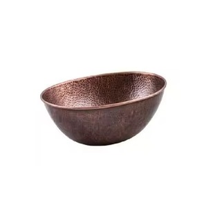 Classic Round <b>Copper</b> Sink With Adorable Design Handmade Durable Stylish And Modern Statement Piece - Product Image 3
