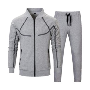 Top concevez votre propre survêtement personnalisé vêtements de sport de haute qualité pour hommes poches zippées survêtement homme 100% coton - Product Image 5