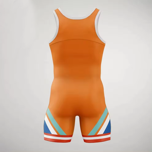Top Selling Customizable Knitted Print Sublimation Men's Wrestling <b>Singlets</b> Digital Printing Logo Design Eco-Friendly Quick Dry - Product Image 4