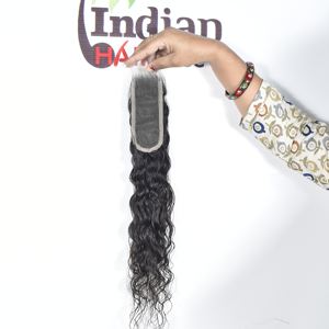 Cheveux humains indiens Remy non traités, alignés sur les cuticules, ondulés HD, prix de gros, extensions de tissage en dentelle naturelle sans nœuds, par Export - Product Image 5