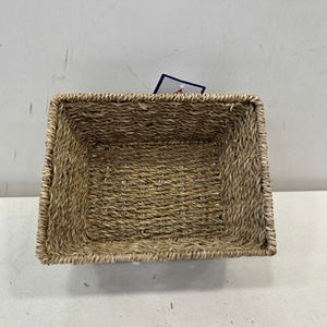 Luxury Eco-Friendly <b>Rectangular</b> Seagrass Storage <b>Basket</b> - Product Image 6