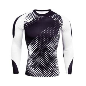 Chemises de compression en polyester, spandex imprimé par sublimation Vêtements de sport à manches longues personnalisés pour hommes Chemise de compression pour entraînement de gymnastique - Product Image 3