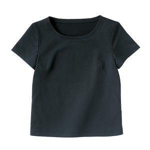 เสื้อยืดแขนสั้นเจอร์ซีย์นิต 100% ผ้าฝ้าย ระบายอากาศได้ดี รุ่น WP304-8 (S) สีดำ - Product Image 1