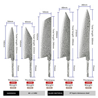 Lames vierges de couteaux de chef japonais OEM en acier Damas VG10 haute dureté – Kits de lames vierges Kiritsuke Santoku DIY haut de gamme pour cuisine