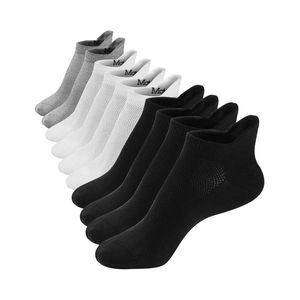 Chaussettes de sport respirantes pour hommes, antidérapantes, évacuant l'humidité, en coton, décontractées, basses, à logo, pour jeunes, faible MOQ - Product Image 4