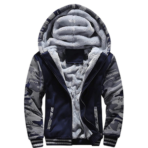 Sudadera con capucha de piel sintética para hombre, Logo personalizado y colores, cremallera pesada, Invierno - Product Image 1